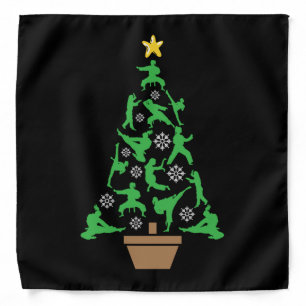 Women's Martial Arts - Girls Karate Christmas Tree Bandana