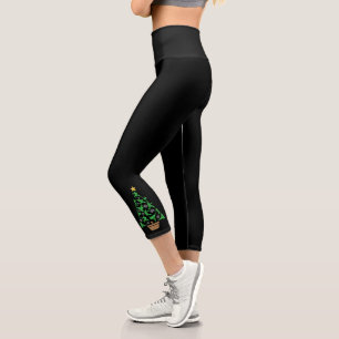 Women's Martial Arts - Girls Karate Christmas Tree Capri Leggings
