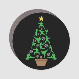 Women's Martial Arts - Girls Karate Christmas Tree Car Magnet