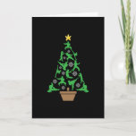 Women&#39;s Martial Arts - Girls Karate Christmas Tree Card