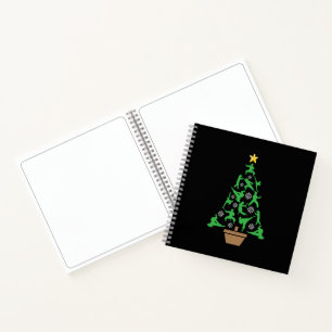 Women's Martial Arts - Girls Karate Christmas Tree Notebook
