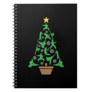 Women's Martial Arts - Girls Karate Christmas Tree Notebook