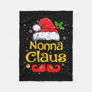 Womens Matching Family Christmas Santa Hat Xmas Fu Fleece Blanket