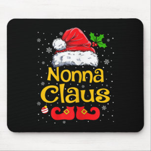 Womens Matching Family Christmas Santa Hat Xmas Fu Mouse Pad