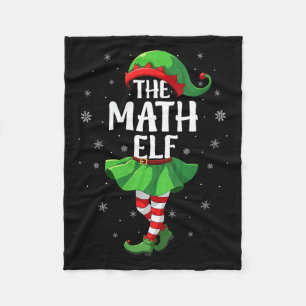 Womens Math Elf Christmas Girls Women Elf Squad Xm Fleece Blanket