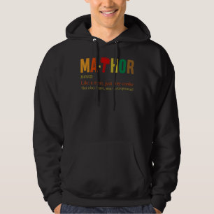 Womens Mathor Like Mom But Cooler Mothers Day Hoodie