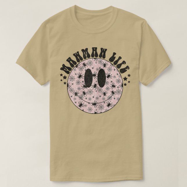 Womens Mawmaw Life Ghost Spooky Face , Halloween M T-Shirt (Design Front)