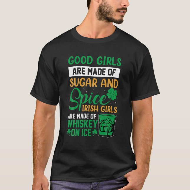 Womens May Contain Whiskey Saint Patrick Day T-Shirt (Front)
