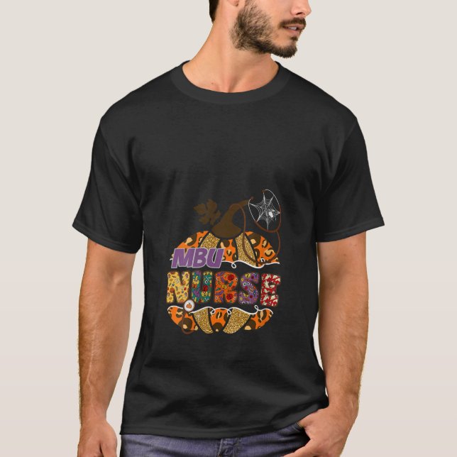 Womens MBU Nurse Stethoscope Nursing Halloween Pum T-Shirt (Front)