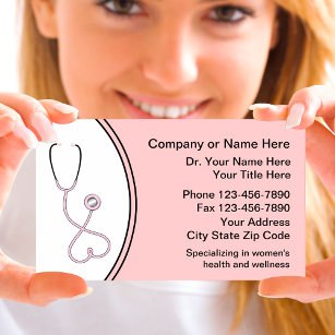 Women's Medical Business Cards