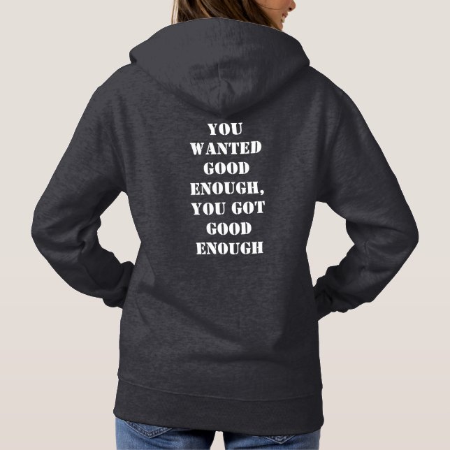 Women's Mediocre! pullover hoodie with intro (Back)