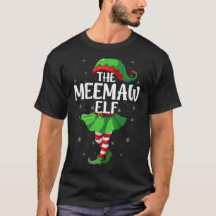 Womens Meemaw Elf Christmas Girls Women Elf Squad T-Shirt