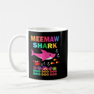 Womens Meemaw Shark Shirt Matching Family Mother's Coffee Mug