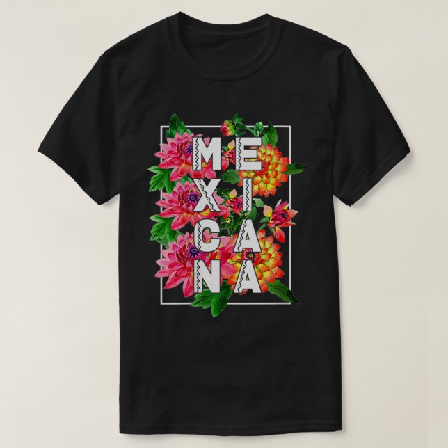 Womens Meicana Latina Proud With Dalia National Fl T-Shirt (Design Front)