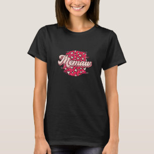 Womens Memaw  For Women Pink Leopard Mom Life Moth T-Shirt