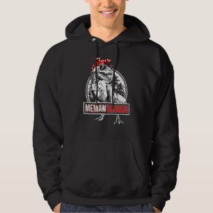 Womens Memawsaurus Rex Dinosaur  Memaw Saurus Moth Hoodie