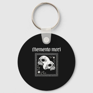 Womens Memento Mori Skull Stoic Philosophy Men Wom Keychain