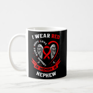 Womens Memorial Gifts For Loss of Nephew Heart Dis Coffee Mug