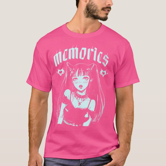 Womens Memories Gothic Rock Girl Aesthetic Punk Ro T-Shirt (Front)