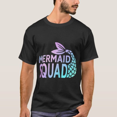 Womens Mermaid Squad Birthday Squad Funny Mama Mot T_Shirt