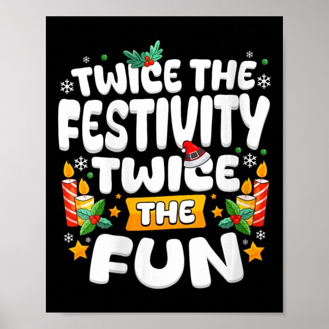 Womens Merry Birthday Christmas Snowman Xmas Bday  Poster (Front)