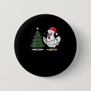 Womens Merry Chick-mas Ultrygeist Funny Chicken Gh Button