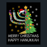 Womens Merry Christmas Happy Hanukkah Jewish Merry Poster<br><div class="desc">Womens Merry Christmas Happy Hanukkah Jewish Merry Chrismukkah</div>