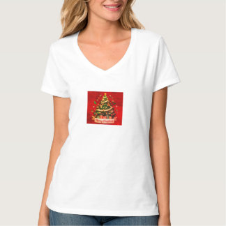 Women's Merry Christmas V-neck T-Shirt