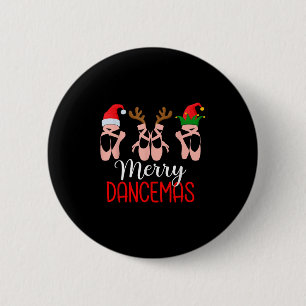Womens Merry Dancemas Ballet Dancer Teacher Christ Button