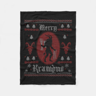 Womens Merry Krampus Horror Soky Evil Funny Ugly C Fleece Blanket