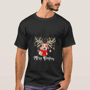 Womens Merry Woofmas Australian Cattle Dog Reindee T-Shirt