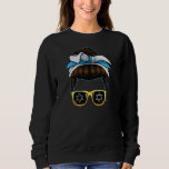 Womens Messy Bun Mom Hanukkah Cool Chanukah Jewish Sweatshirt<br><div class="desc">Womens Messy Bun Mom Hanukkah Cool Chanukah Jewish Holiday</div>