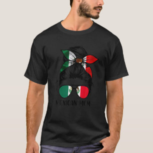 Womens Mexican Mom Bandana Mexico Flag Funny Mothe T-Shirt