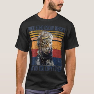 Womens Mike Echo OsWhisky How Do You Pilot Kitty T-Shirt