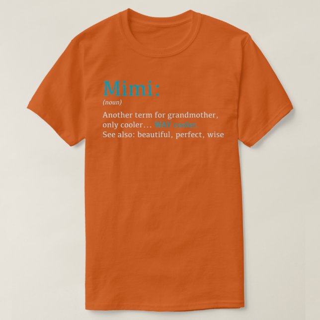 Womens Mimi Gift  Definition  T-Shirt (Design Front)