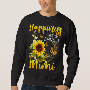 Womens Mimi Mother's Day  Happiness Is Being A Mim Sweatshirt