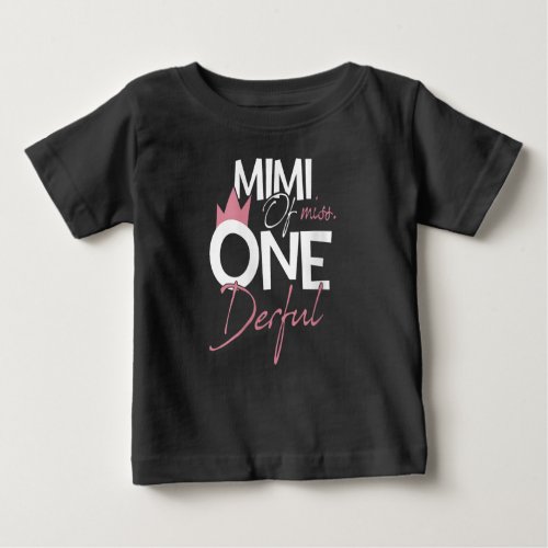 Womens Mimi Of Miss Onederful 1st Birthday Girl Baby T_Shirt