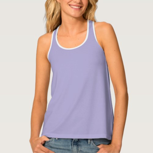 Womens Minimalist Lavender Racerback Tank Top