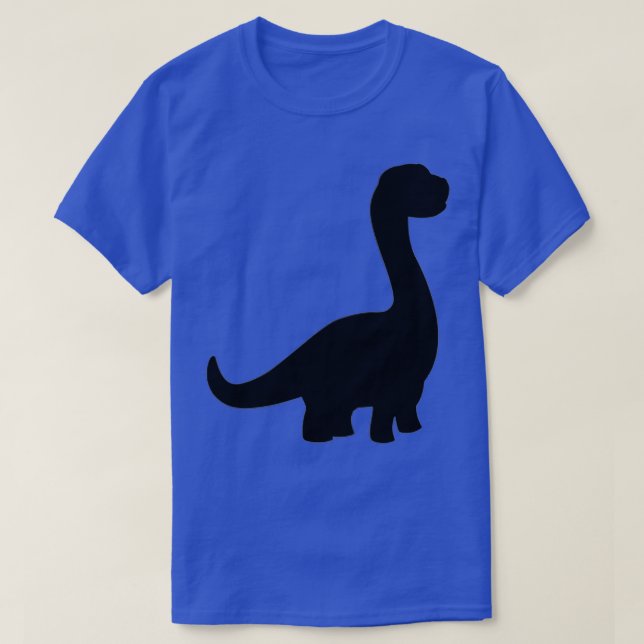 Womens Minimalistic Badge  Cute Dinosaur Brontosau T-Shirt (Design Front)