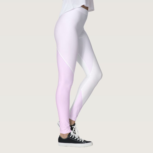Womens Modern Pink Blue Purple White Trendy Leggings (Right)