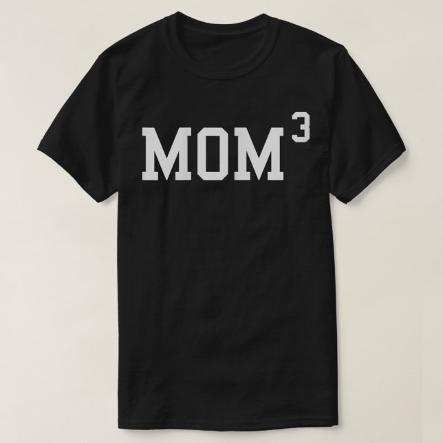Womens Mom3   Funny Mom Of 3 Gift Tee  (Design Front)