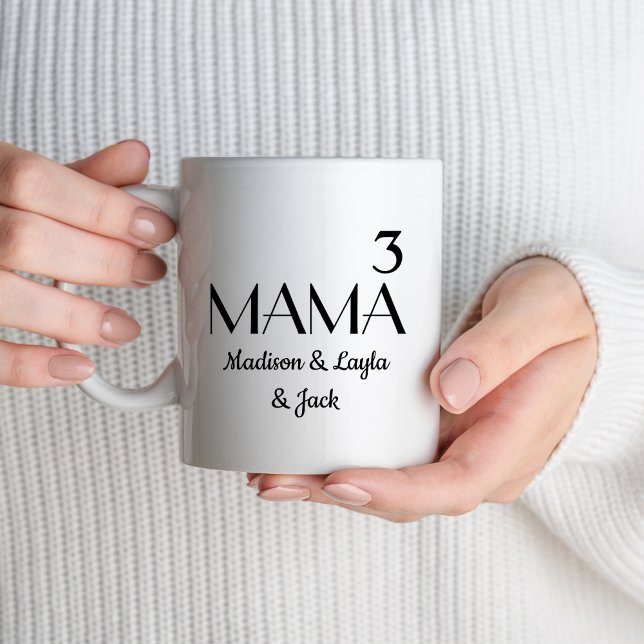 Womens Mom3 Mom Cubed Mother of Three Mama of 3 Mug (Creator Uploaded)
