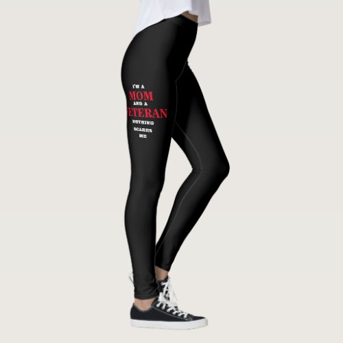 WOMENS MOM and VETERAN SPANDEX LEGGINGS