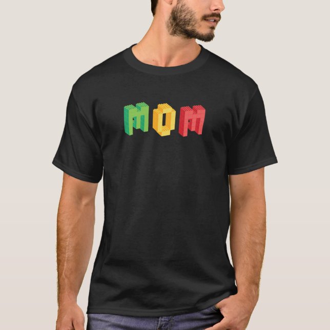 Womens Mom Brick Builder Funny Blocks Master Build T-Shirt (Front)