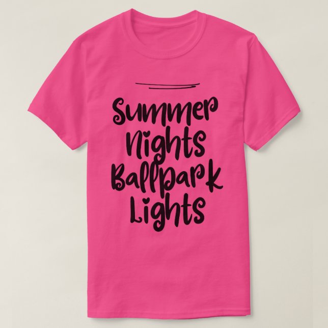 Womens Mom Funny Summer Nights Ballpark Lights1512 T-Shirt (Design Front)