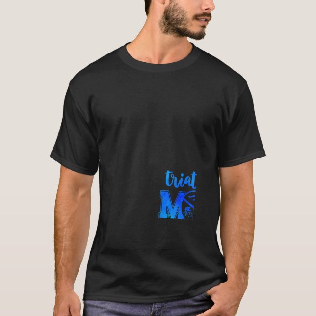 Womens Mom Graphic Run Bike Swim Triathlon Triathl T-Shirt (Front)