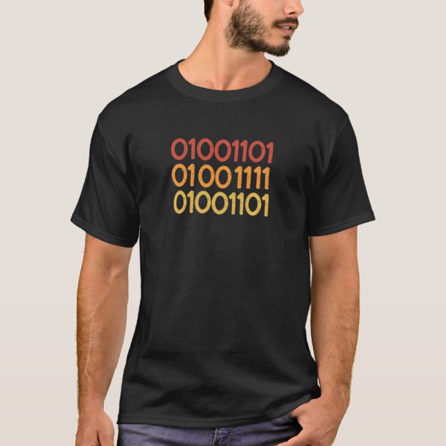 Womens Mom In Binary Code Mother's Day   T-Shirt (Front)