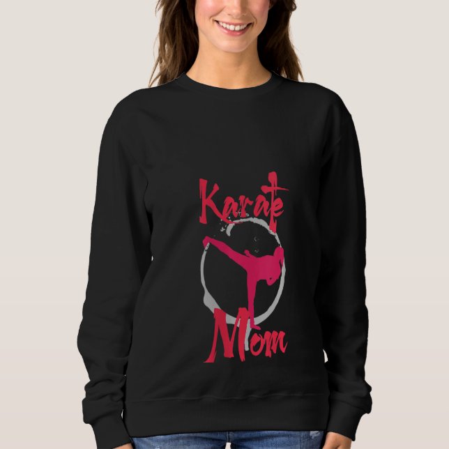 Womens Mom Karate Sweatshirt (Front)