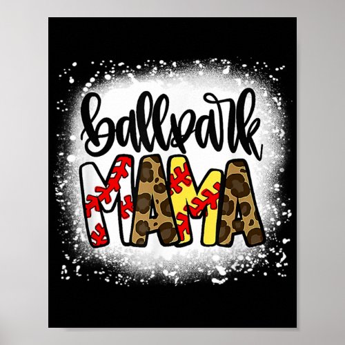 Womens Mom Life Softball Baseball Mothers Day Poster