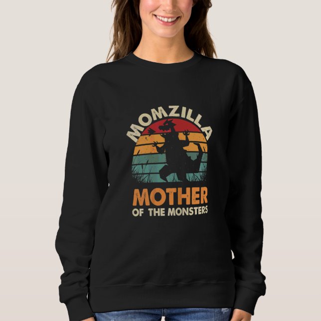 Womens Mom Mother Of Monsters Women Halloween Chri Sweatshirt (Front)